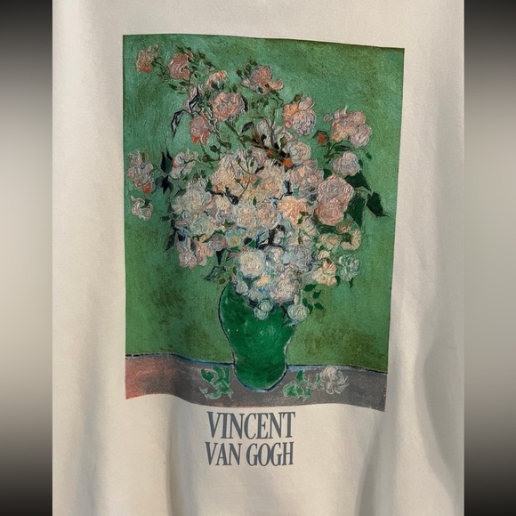 Women’s Vincent Van Gogh Cream Sweatshirt Size Small NWOT - Picture 2 of 3